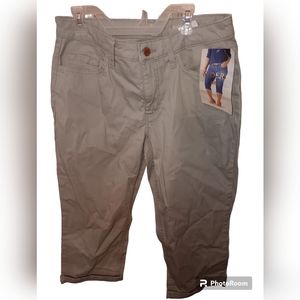 Women's Lee Riders Midrise Capris Kacki Pants Jeans
